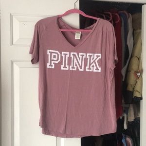 Pink shirt sleeve top